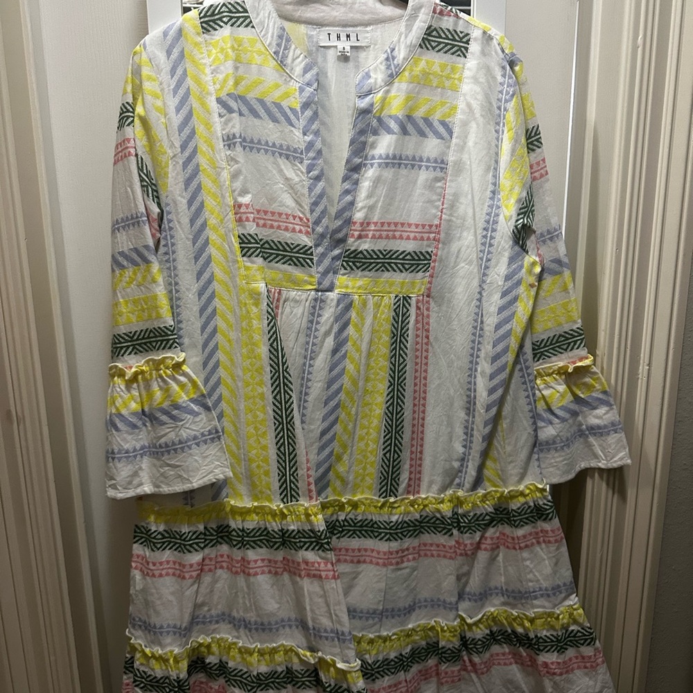 THML Multicolor Striped Mini Dress